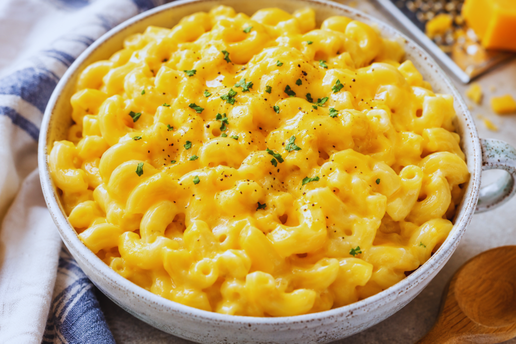 Creamy homemade Mac and Cheese Recipe served in a bowl